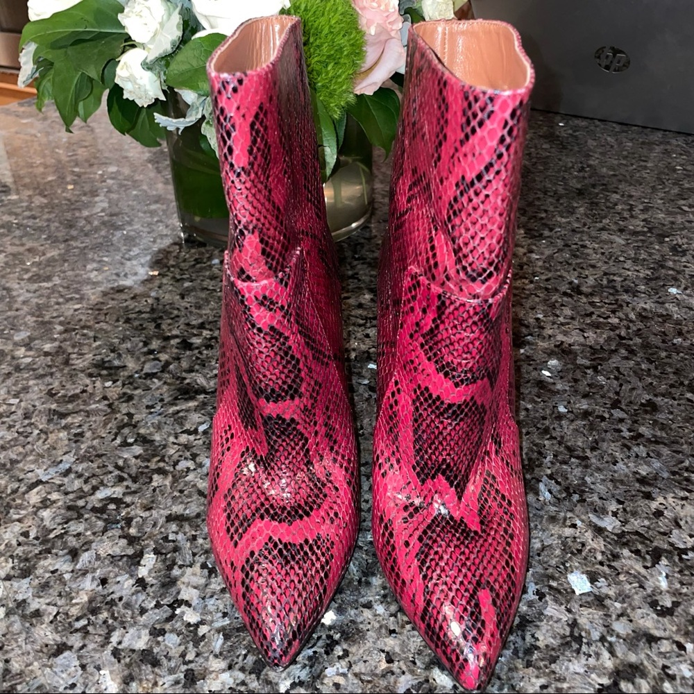 Paris Texas Python Skin Booties - image 1